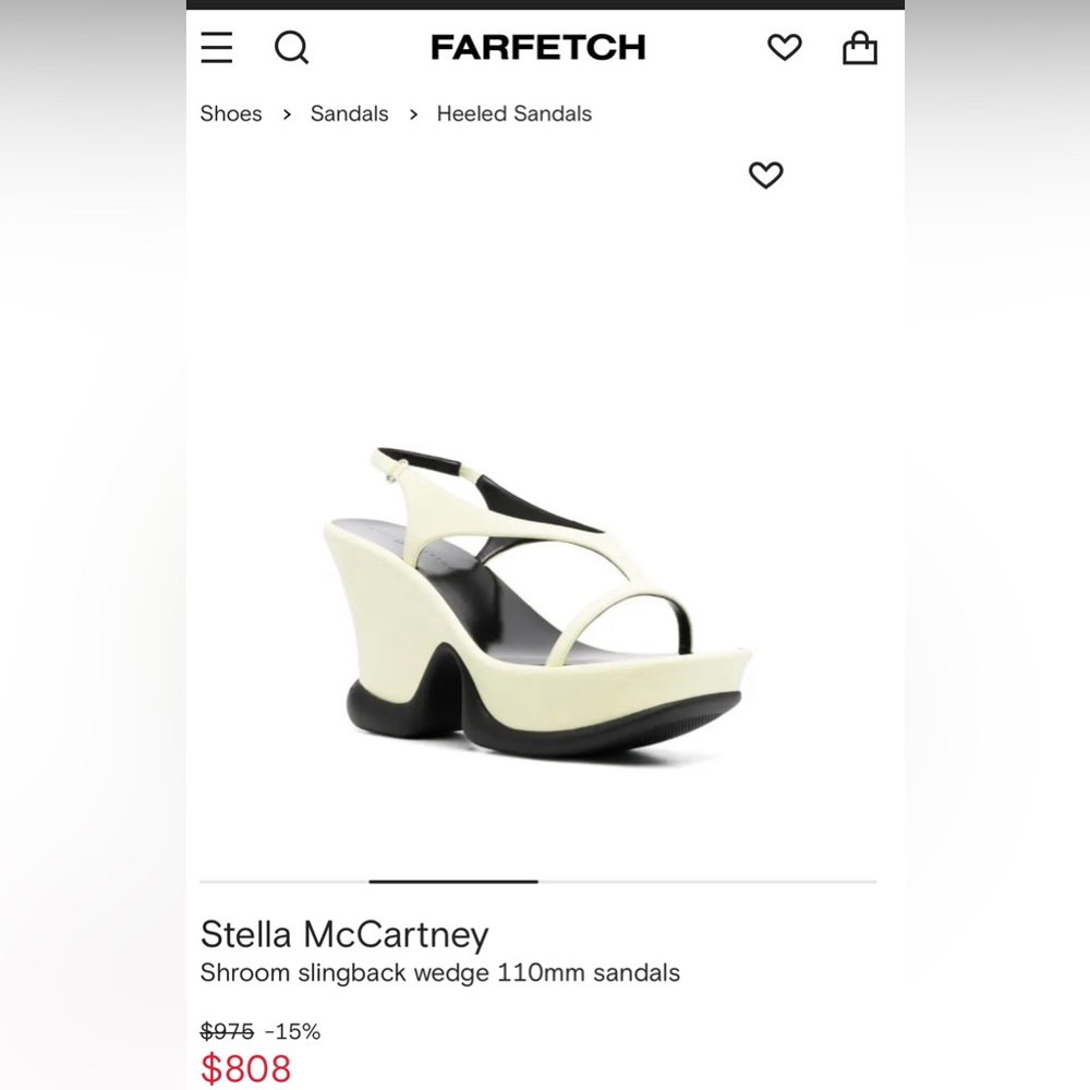 Stella McCartney
Shroom slingback wedge 110mm sandals